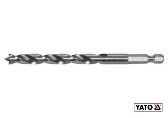 YATO Свердло по дереву YATO : Ø8 x 90/55 мм, хвостовик- HEX 1/4", HSS 4241  | YT-33865