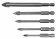 STHOR Набір свердл по склу і кераміці : Ø= 4, 5, 6, 8, 10 мм, YG6X, HEX-1/4", 5 шт  | 21709