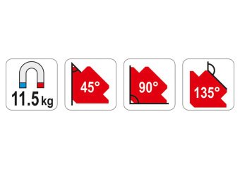YATO Струбцина магнітна для зварки YATO : 11.5 кг. 82 х 120 х 13 мм  | YT-0863