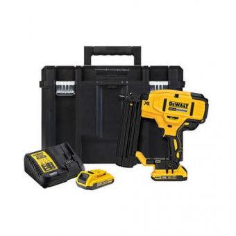 Пістолет цвяхозабивний акумуляторний DeWALT, 18В XR Li-Ion, безщітковий, діаметр/довжина цвяха 1.25/