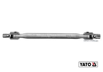 YATO Ключ TORX 2-сторонній на шарнірах YATO : Т55 х Т60, L= 255 мм, Cr-V (DW) | YT-05315