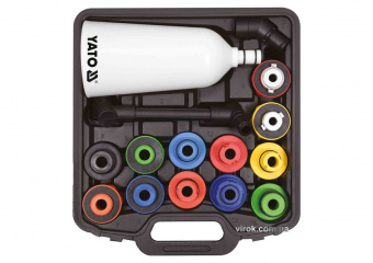 YATO Лійка для заливу оливи в двигуни YATO : V= 2 л, з 12 адаптерами; компл. 15 елем.  | YT-06919