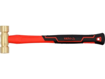 Молоток з мідним обухом YATO m= 250 г, скловолокниста ручка [6/48]