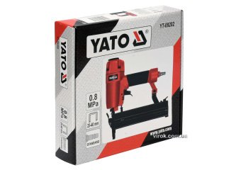 YATO Степлер пневматичний YATO : P= 8 Bar, для скоб h= 25-40 мм, w= 5,7 мм  | YT-09202