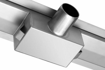 FALA Трап підлоговий лінійний з нержавіючої сталі WET-DRY; 80х 7х 2 см, сифон- 52 мм  | 71605