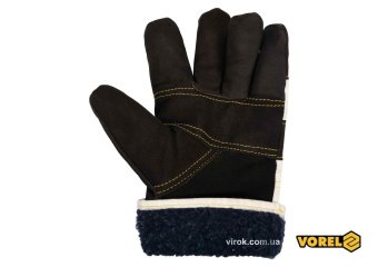 VOREL Рукавиці робочі : бавовна + екошкіра, розмір 11  | 74003