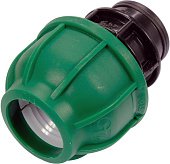 FLO Муфта до водяних пластикових труб з внутр. різьбою 25 мм- 1/2" поліпропіленова, для тиску 1 MPa 