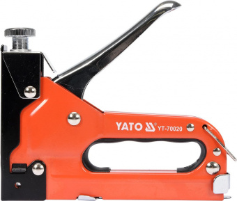 YATO Степлер з регулятором сили YATO Скоби:(пряма 4-14х11,3мм;півкр 10-12х6,3мм) Цвях-10-14x2 t= 1.2