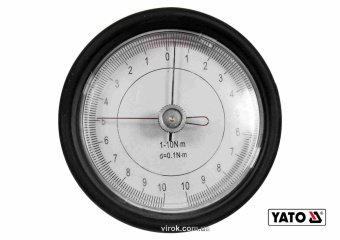 YATO Ключ динамометричний YATO : квадрат 1/4", F= 1- 10 Нм зі стрілочно циферблатною шкалою  | YT-07