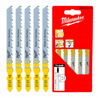 MILWAUKEE Полотна для лобзика T111C , 75мм/ крок зуба 3,0мм, (5шт), (деревина) | 4932254071