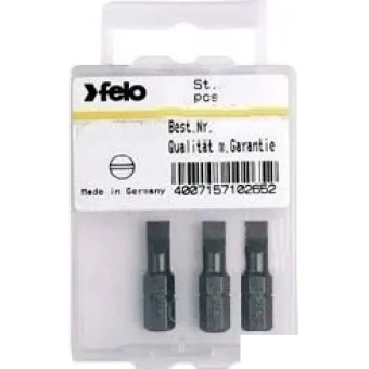 Бита FELO 4.5x0.6/5.0х0.8/6.0x1.0 х25 мм, 1/4, C 6,3, ВОХ (3 шт.) (02093316)