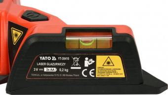 YATO Рівень лазерний для укладання плитки YATO: діап.- 10м,+/-1мм, кут-90°, 2 лазера, 2 капсули, 2xA