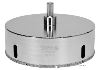 YATO Свердло по гресу і кераміці YATO, Ø= 125 мм, при сухому і мокрому режимах  | YT-60436