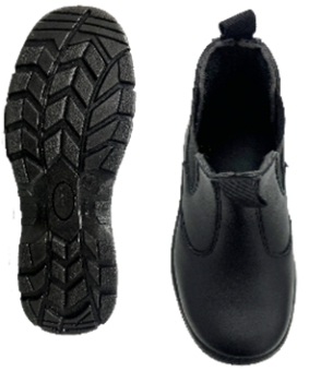 Чоботи низькі робочі з полірованої спилок шкіри YATO CHELSEA розм. 42, чорні з поліуретанов підошвою