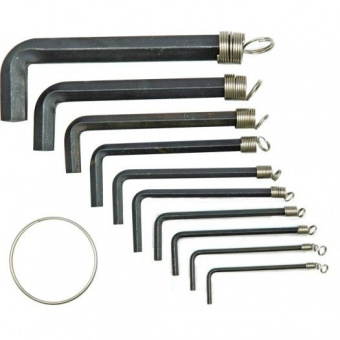 VOREL Ключі 6-гранні L-подібні : на кільці, М2,0-10 мм. Набір 8 Шт.  | 56380
