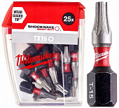 MILWAUKEE Біта SHOCKWAVE , TX15, 25мм, (25шт) | 4932430873