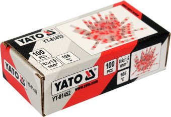 YATO Кембрики термоусадні при t≤ 105°C з припоєм YATO, прозорі, для провідників 0.5-1,5 мм², 100 шт 