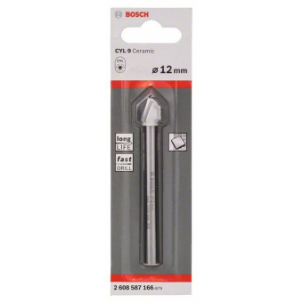 Bosch Свердло 12,0х90 CYL-9 Ceramic, скло/кафель