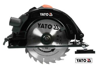 YATO Пила дискова ручна мережева YATO : P= 2.8 кВт, диск Ø=235x25.4x3 мм, кут 0-45°, гл.≤ 85мм  | YT