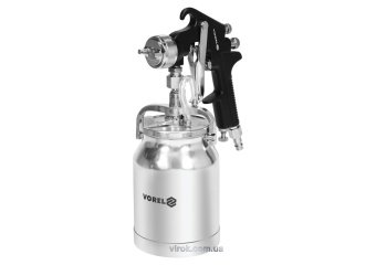 VOREL Пульверизатор HVLP з нижнім бачком V= 1л, роб. тиск = 3-4 bar, сопло Ø= 1,8  | 80903