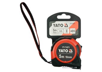 YATO Рулетка YATO : L= 5 м x 19 мм, з сталевою стрічкою, нейлоновим покриттям  | YT-71071