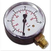 ANI Spa Манометр для пистолета 25/D 1/4М с радиальным соед. разъёмом 1/4"нар., Ø60 мм, шкала 0-12 ба