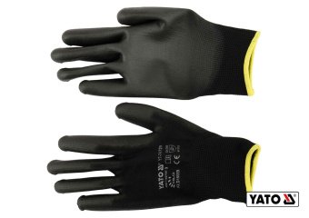 YATO Рукавиці робочі нейлонові YATO чорні, розмір 9  | YT-74729