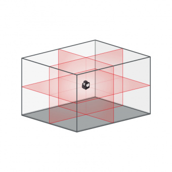 My Tools 144-3R-360 Рівень лазерний 3D-Mark 1H/2V/360-50, червоний.