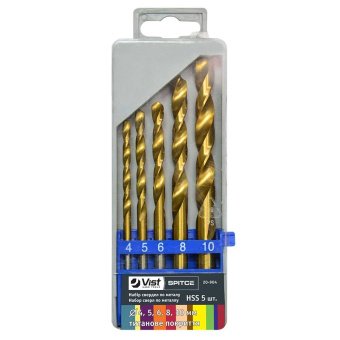 Набір свердел по металу 19шт (1-10мм)металевий футляр Spitce | 20-925