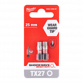 MILWAUKEE Біта SHOCKWAVE , TX27, 25мм, (2шт) | 4932430884