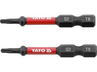 Насадка викруткова ударна YATO TORX T8 х 50 мм. HEX 1/4", 2 шт.[10]