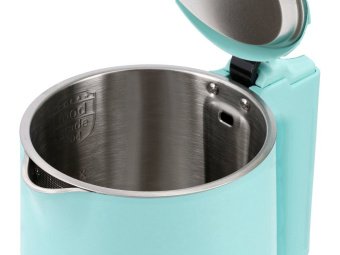 Електрочайник з термостатом з нержавіючої сталі LUND 1,5 л бірюзовий, 2200 Вт, живл від мережі 230 В