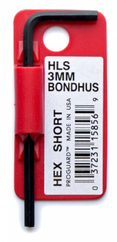 BONDHUS Ключ шестигранный 3,0х61мм, Г-образный, CrV сталь.