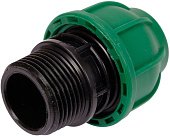 FLO Муфта до водяних пластикових труб з зовн. різьбою 25 мм- 1" поліпропіленова, для тиску 1 MPa | 8