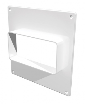 60-444 Площадка торцева пластикова для прямих каналів, фланець, 60х120 мм, 180х250 мм (612ПТГ) | Эра
