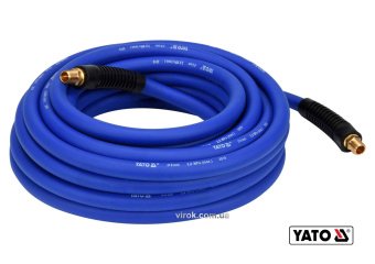 YATO Шланг пневматичний гібридний (ПВХ+БНК) YATO: Ø8.0 мм 10 м, Ø=1/4", тиск ≤ 2 MPa, різьбов. з'єдн