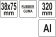 YATO Валик притискний гумовий YATO : Ø38 x 75 мм, алюмінієва ручка L= 320 мм  | YT-44150