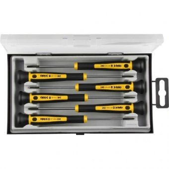 Набор точных отверток FELO 1,5х60мм/2,0х60мм/2,5х60мм/3,0х60мм/РН00х60мм/РН0х60мм (24096166)