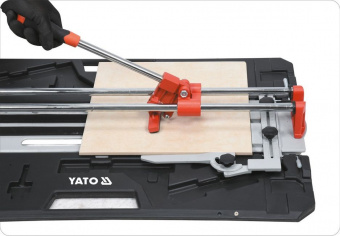 YATO Плиткоріз ручний YATO для плит l= 600 мм t≤ 12 мм, з 2 напрямними і повзунком на підшипниках  |