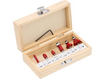 Фрези по дереву YATO : зі шпинделем Ø= 6 мм, 6 шт [50]