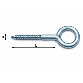 Шуруп-крюк петельный сварной 10х300