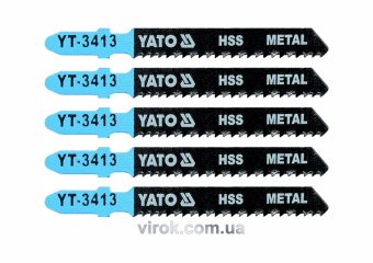 YATO Полотно для електролобзика(метал) YATO : 12TPI, L= 75 мм, Уп. 5 Шт.  | YT-3413
