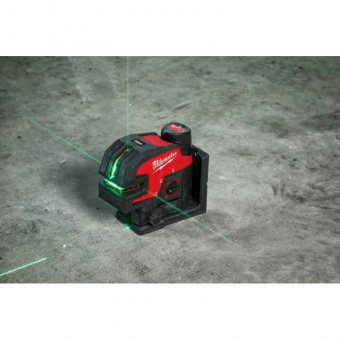 MILWAUKEE Аккумуляторный лазерный нивелир 4 точечный M12 CLL4P-0C с зелёным лучом | 4933479202