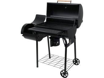 Гриль 2-секційний вугільний LUND, 112x63x123 см, на 4 ніжках (2 колеса) з кришками, решітки 64х37/ 3