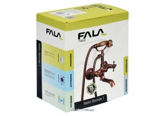 FALA Змішувач води для ванни з душом "RETRO BRONZE 1" з 2-ма вентлями  | 75828
