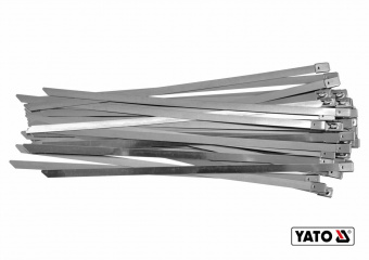 YATO Хомут затискний YATO : 8 х 400 мм з нержавіючої сталі, пак. 50 шт  | YT-70584