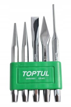 Набор кернеров, выколоток и зубил TOPTUL 5 шт. GAAV0501