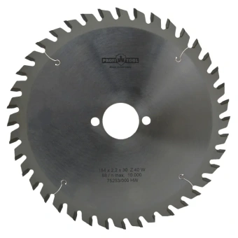 Диск пильный по дереву 184х2.2х1.4х30 мм, Z=40, зуб W (ATB), продольный+поперечный рез PROFITOOL