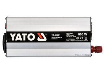 YATO Перетворювач напруги YATO з джерела 12 В DC в 230 В, 800 Вт AC  | YT-81491