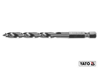 YATO Свердло по дереву YATO : Ø6 x 90/55 мм, хвостовик- HEX 1/4", HSS 4241  | YT-33863